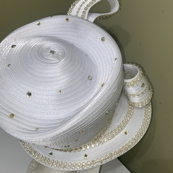 NWT Fabulous WHITE Church Dress Hat by Ben Marc - Picture 9 of 11